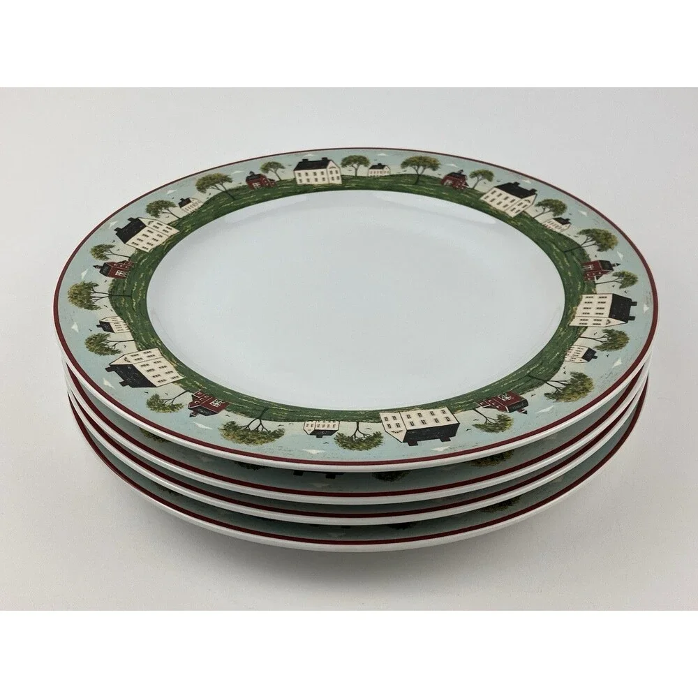 Warren Kimble Country Life Folk Brandon House Sakura Dish Set VTG
